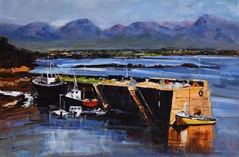 Michael Hanrahan, Roundstone Harbour, Connemara (2020) at Morgan O'Driscoll Art Auctions