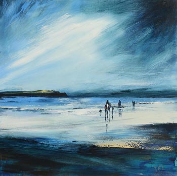 Paula McKinney, Evening Stroll by the Sea Shore at Morgan O'Driscoll Art Auctions