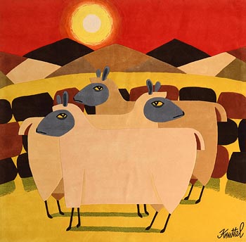 Graham Knuttel (1954-2023), Sheep at Morgan O'Driscoll Art Auctions