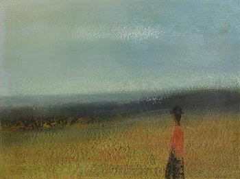 Daniel O'Neill, Landscape with Figure at Morgan O'Driscoll Art Auctions