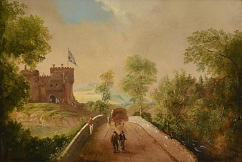 William Sadler, Landscape with Castle by a River at Morgan O'Driscoll Art Auctions