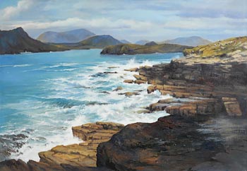 Annemarie Bourke, On the Rocks, Valentia, Co Kerry at Morgan O'Driscoll Art Auctions