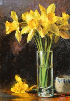 Mat Grogan, Daffodils at Morgan O'Driscoll Art Auctions