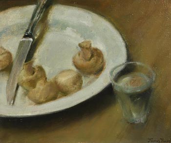 Thomas Ryan, Still Life - Plate of Mushrooms at Morgan O'Driscoll Art Auctions