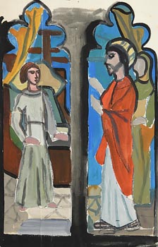 Evie Hone, The Raising of the Daughter of Jairus c.1952 at Morgan O'Driscoll Art Auctions