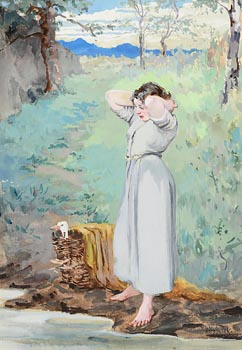 Howard Helmick, The Goose Girl at Morgan O'Driscoll Art Auctions