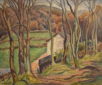 Ethelbert White, Wooded Landscape with Cottage at Morgan O'Driscoll Art Auctions