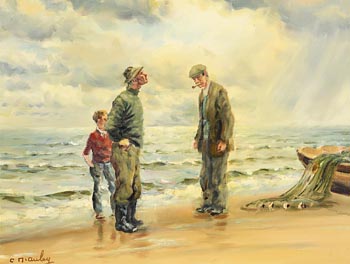 Charles J. McAuley, Fisherfolk at Morgan O'Driscoll Art Auctions