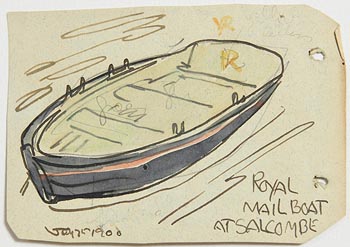 Jack Butler Yeats, Royal Mail Boat at Salcombe at Morgan O'Driscoll Art Auctions