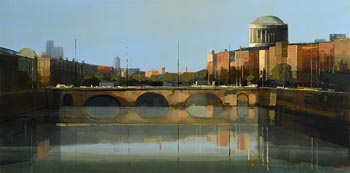 Martin Mooney, Dublin from Courts and Liffey (2014) at Morgan O'Driscoll Art Auctions