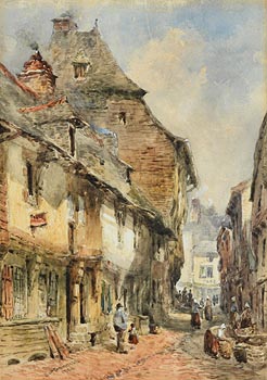 William Bingham, A Street in Dinan, Brittany (1880) at Morgan O'Driscoll Art Auctions