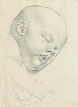 John Luke, Sleeping Child (1934) at Morgan O'Driscoll Art Auctions
