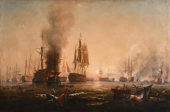 George Mounsey Wheatley Atkinson (1806-1884), The Close of the Battle of the Nile at Morgan O'Driscoll Art Auctions