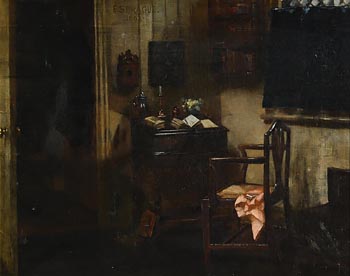 Edith Sprague, An Interior Scene (1894) at Morgan O'Driscoll Art Auctions