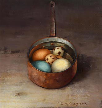 David Ffrench, Assortment of Eggs at Morgan O'Driscoll Art Auctions