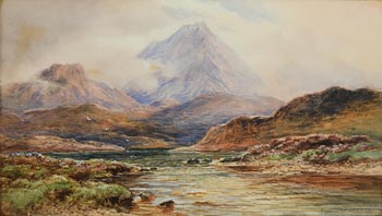 Alexander Williams, Mount Errigal from Lough Alton, Donegal at Morgan O'Driscoll Art Auctions