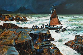 J.P. Rooney, Toilers of the Sea, Co. Kerry at Morgan O'Driscoll Art Auctions