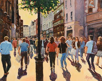 Fergal Flanagan, Summer, Grafton Street, Dublin at Morgan O'Driscoll Art Auctions