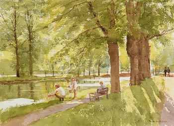 Tom Nisbet, Canal in Summer at Morgan O'Driscoll Art Auctions