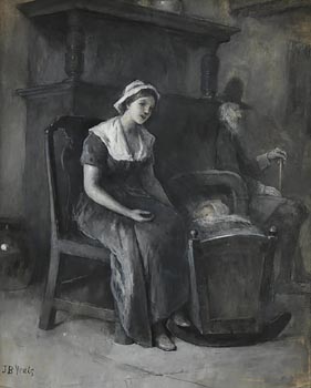 John Butler Yeats, A Quiet Time (It is likely Lily Yeats is the model for the girl) at Morgan O'Driscoll Art Auctions