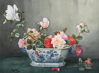 Wycliffe Egginton, Still Life - Vase of Flowers at Morgan O'Driscoll Art Auctions