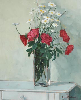 James McKeown, White Table with Flowers (1998) at Morgan O'Driscoll Art Auctions