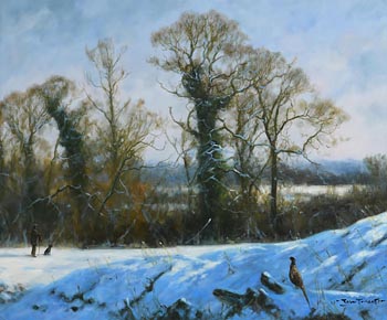John Trickett, Pheasant in the Snow at Morgan O'Driscoll Art Auctions