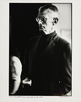 John Minihan, Samuel Beckett Enjoying a Guinness, London (1984) at Morgan O'Driscoll Art Auctions