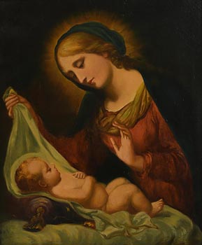 J.M. Kavanagh (19th/20th Century), Madonna and Child at Morgan O'Driscoll Art Auctions