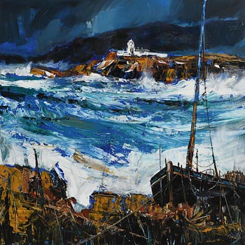 J.P. Rooney, The Relentless Atlantic (At Valentia Island, Co. Kerry) at Morgan O'Driscoll Art Auctions