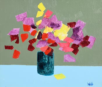 Kenneth Webb, Sweet Pea in Green Vase at Morgan O'Driscoll Art Auctions