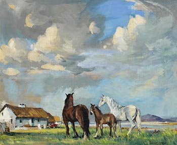 Kenneth Webb, Connemara Ponies at Morgan O'Driscoll Art Auctions