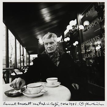 John Minihan, Samuel Beckett Seated in the Cafe, Paris (1985) at Morgan O'Driscoll Art Auctions
