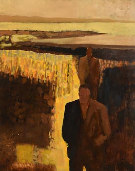 Arthur Armstrong, Figures in a Brown Landscape at Morgan O'Driscoll Art Auctions