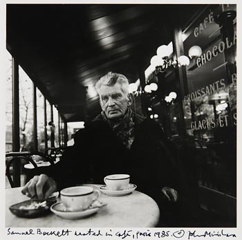 John Minihan, Samuel Beckett Seated in Caf�, Paris (1985) at Morgan O'Driscoll Art Auctions