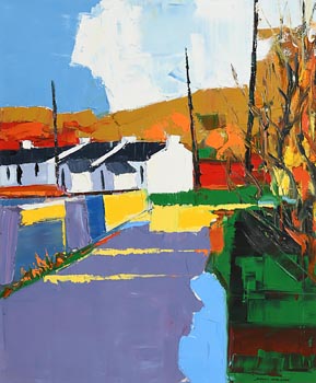 Denis Orme Shaw, Cottages, Cloughey at Morgan O'Driscoll Art Auctions