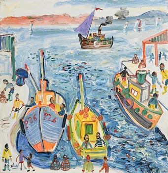 Simeon Stafford, Port Scene at Morgan O'Driscoll Art Auctions