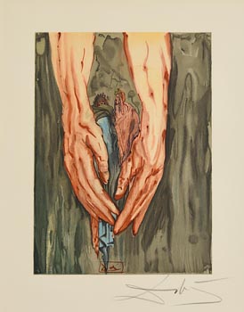 Salvador Dali, Protective Hands (1960's) at Morgan O'Driscoll Art Auctions