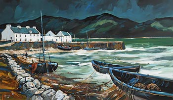 J.P. Rooney, Sweeney's Pier, Achill at Morgan O'Driscoll Art Auctions