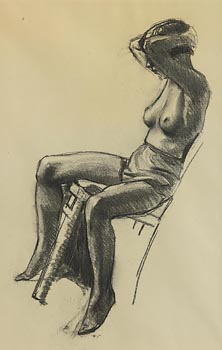 Niccola d'Ardia Caracciolo, Seated Nude at Morgan O'Driscoll Art Auctions