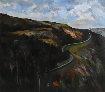Peter Collis, The Road Above Lough Tey, Wicklow at Morgan O'Driscoll Art Auctions