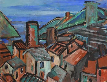 Evie Hone, Italian Rooftops at Morgan O'Driscoll Art Auctions