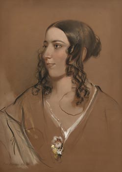 Sir Frederick William Burton, Portrait of a Young Woman, Probably Miss Annie Callwell at Morgan O'Driscoll Art Auctions