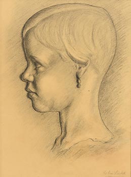 John Luke, Study of a Young Girl at Morgan O'Driscoll Art Auctions