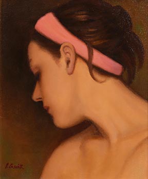 James Cahill, Girl with the Pink Band at Morgan O'Driscoll Art Auctions