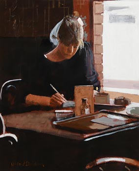 Rowland Davidson, Writing a letter at Morgan O'Driscoll Art Auctions