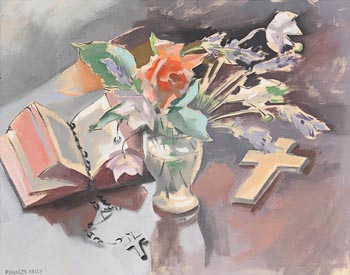 Frances Kelly, Still Life - Vase of Flowers at Morgan O'Driscoll Art Auctions