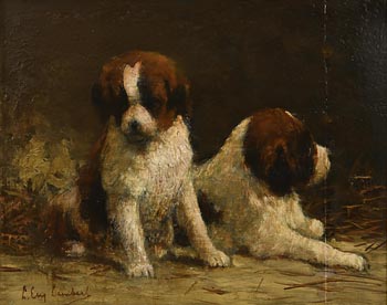 Louis Eugene Lambert, St. Bernard Pups at Morgan O'Driscoll Art Auctions