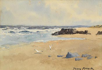 William Percy French, Seagulls on Beach at Morgan O'Driscoll Art Auctions