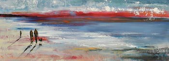 Paula McKinney, Family Stroll Neath the Crimson Sky at Morgan O'Driscoll Art Auctions